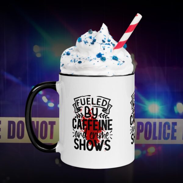 Fuelled by Caffeine and Crime Shows Logo Mug - Image 2