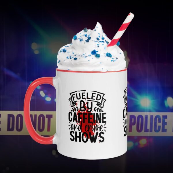 Fuelled by Caffeine and Crime Shows Logo Mug