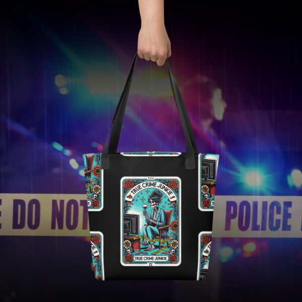 True Crime Junkie Tarot Card Design Tote Bag